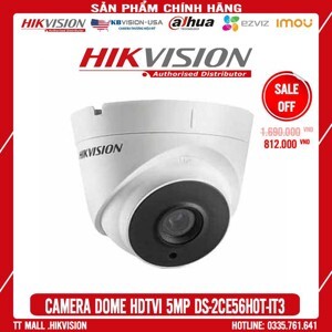 Camera HD-TVI Hikvision DS-2CE56H0T-IT3 - 5MP