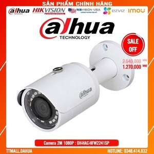 Camera HDCVI hồng ngoại Dahua HAC-HFW2241SP - 2MP