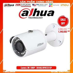 Camera HDCVI hồng ngoại Dahua HAC-HFW2241SP - 2MP
