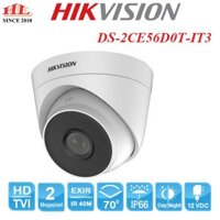 CAMERA HDTVI DOME HIKVISION DS-2CE56D0T-IT3 (2.0MP) hồng ngoài 40m (hàng chính hãng bảo hành 24 tháng)