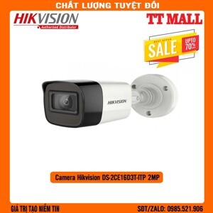 Camera HDTVI Hikvision DS-2CE16D3T-ITP - 2MP