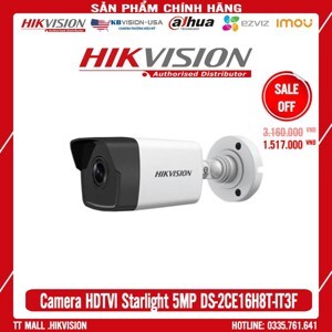 Camera HDTVI Hikvision DS-2CE16H8T-IT3F - 5MP