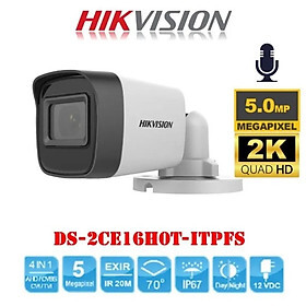 Camera HDTVI Hikvision DS-2CE16H0T-ITPFS - 5MP
