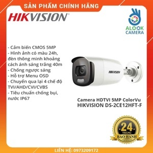 Camera hdtvi Hikvision DS-2CE12HFT-F