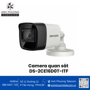 Camera HDTVI hồng ngoại Hikvision DS-2CE16D0T-ITF - 2MP