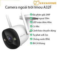 Camera Imou A32F, camera hồng ngoại ngoài trời Dahua có màu ban đêm 2MP