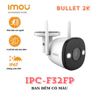 Camera Imou IP Ngoài Trời Quay Đêm Màu Bullet F32FP 2K Có Mic, Đèn Màu Ban Đêm