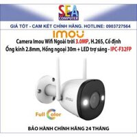 Camera Imou Wifi Ngoài trời 3.0MP, H.265, Cố định Ống kính 2.8mm, Hồng ngoại 30m + LED trợ sáng - IPC-F32FP