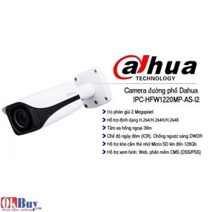 Camera IP Dahua IPC-HFW1220MP-S-I2 - 2MP