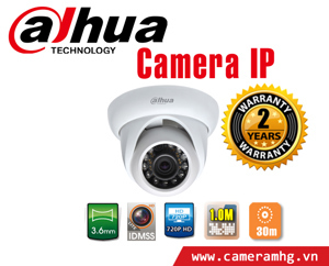 Camera IP Dome 1.0Mp Dahua IPC-HDW1000S