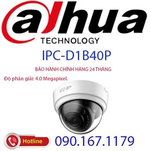 Camera IP Dome Dahua IPC-D1B40P - 4MP
