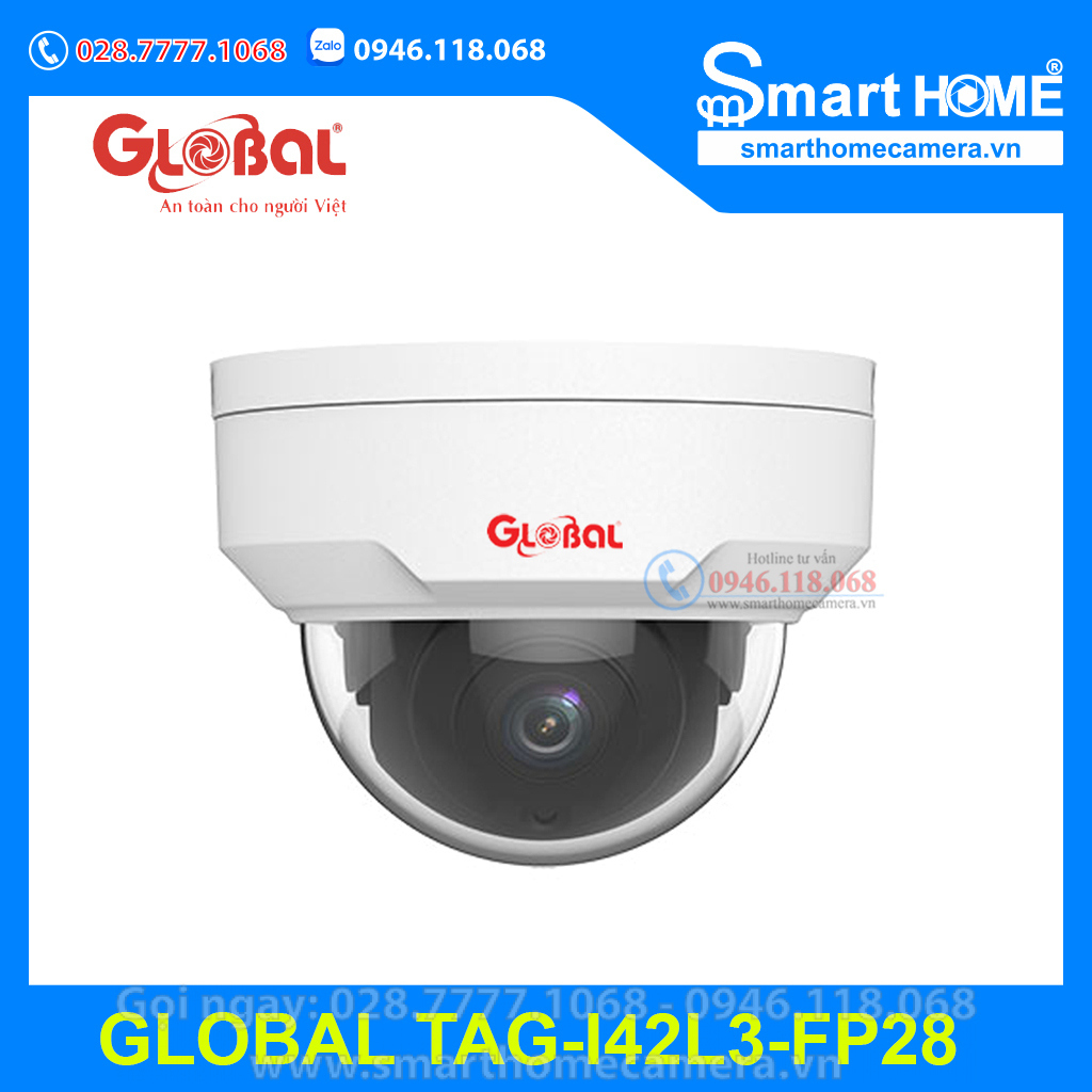 Camera IP Dome Global TAG-I42L3-FP28 - 2MP