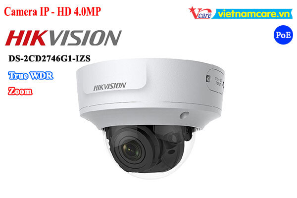Camera IP Dome Hikvision DS-2CD2746G1-IZS - 4MP