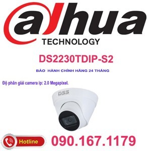 Camera IP Dome hồng ngoại Dahua DS2230TDIP-S2 - 2MP