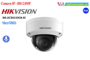 Camera IP Dome hồng ngoại Hikvision DS-2CD2123G0-IU - 2MP