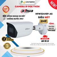 Camera IP HFW 3241EP-AS 2.0MP tích hợp micro, cấp nguồn DC12V hoặc PoE, có hỗ trợ khe cắm thẻ nhớ