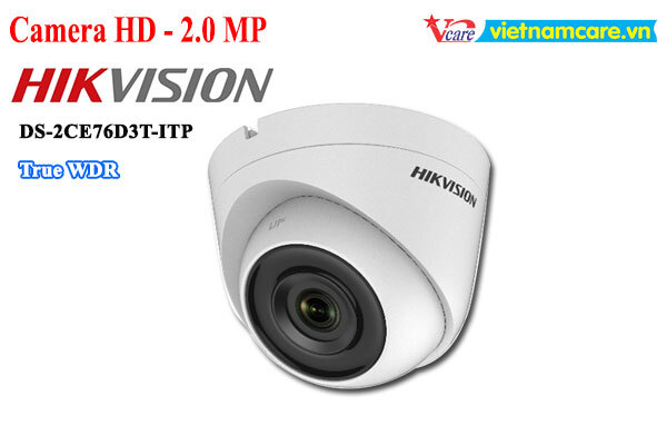 Camera IP Hikvision DS-2CE76D3T-ITPF - 2MP