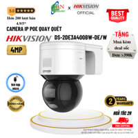 Camera IP Hikvision DS-2DE3A400BW-DE/W 4MP màu ban đêm, có wifi đối với mã /W, cảnh báo còi đèn
