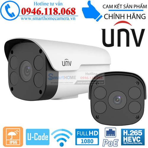 Camera IP hồng ngoại UNV IPC2C2L-IR6-F40-E-DT - 2MP, PoE