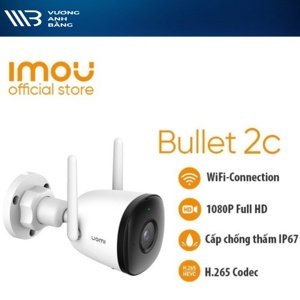 Camera IP Ngoài Trời 2MP Imou Bullet 2C-D