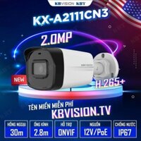 Camera IP ngoài trời hồng ngoại 2.0MP KBVISION KX-A2111CN3 hỗ trợ poe, tên miền miễn phí, phù hợp lắp kho xưởng, nhà ở.