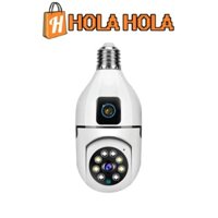 Camera IP Ốp trần Bóng Đèn mini X8700 Dual 1 xoay 360 độ 1 cố định siêu nét 2.0Mp chuẩn FullHD quay màu đêm