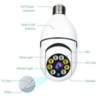 Camera IP Ốp trần mini X8700 xoay 360 độ siêu nét 2.0Mp chuẩn FullHD tích hợp đèn LED có màu ban đêm - Hàng nhập khẩu - Không thẻ nhớ