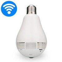 Camera ip Wifi 360 Độ -Bóng Đèn Ngụy Trang Góc Rộng Nhìn Toàn Cảnh