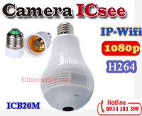 Camera ip wifi 960P 1080P 3MP  bóng đèn ICSEE ICB20M