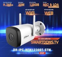 Camera IP Wifi DAHUA DH-IPC-HFW1230DT-STW 2M 1080P, Đàm thoại 2 chiều, hỗ trợ thẻ nhớ 128Gb - hàng chính hãng - không kèm thẻ nhớ