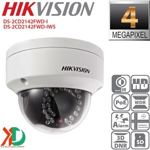 Camera IP Wifi Dome 4MP HIKVISION DS-2CD2142FWD