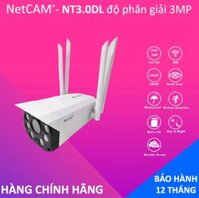 Camera IP wifi giám sát ngoài trời NetCAM NT3.0DL, Độ phân giải 3.0MP, Hỗ trợ đèn LED ghi hình ban đêm có màu - Hàng Chính Hãng - KHÔNG KÈM THẺ NHỚ