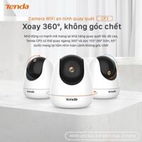 Camera IP Wifi Tenda CP3 1080P 360-Có Báo Động - Hàng Chính Hãng - Kèm thẻ nhớ 128Gb