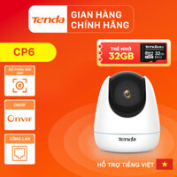 Camera IP Wifi Tenda CP6 Full HD 2K 360 - Hàng chính hãng - CP6  THẺ NHỚ 32GB