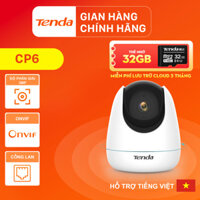 Camera IP Wifi Tenda CP6 Full HD 2K 360 Kèm Thẻ Nhớ 32GB - Hàng chính hãng