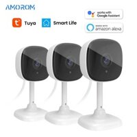 Camera Ip Wifi trong nhà Amorom 1080P Pet Baby Monitor Tầm nhìn ban đêm Ai Phát hiện Camera Mini giám sát với Alexa & Google Home