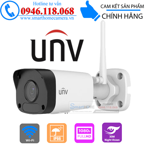 Camera IP Wifi UNV IPC2122SR3-F40W-D, 2MP