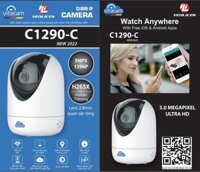 Camera IP Wifi Vitacam C1290 New 2021 3.0Mp Ultra HD, Quan Sát Ban Đêm Xoay 360 Độ - Hàng chính hãng - C1290 3.0MPX - Chỉ Mua Camera
