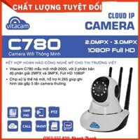 Camera IP Wifi Vitacam C780 3.0MP FullHD + 1536P 3 râu 11 LED Hồng ngoại ban đêm + Hỗ trợ đàm thoại 2 chiều P2P