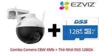 Camera IP wifi xoay 360 độ ngoài trời Ezviz C8C C8W C8PF -  Hàng chính hãng - Camera C8W  Thẻ Nhớ DSS 128GB