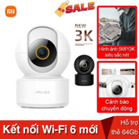 Camera ip XM Imilab C22 5MP 3K, xoay 360 độ, AI phát hiện con người, khẩu độ F2.2, app mihome