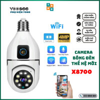 Camera IP Yoosee bóng đèn X8700 Dual 2 mắt 1 xoay 1 cố định thế hệ mới FullHD ban đêm có màu - Bảo hành 12 tháng