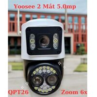 Camera IP Yoosee Ngoài Trời YS20D Plus Zoom 6x Quang Học 26 LED Nhỏ 2 mắt quay màu