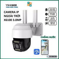 Camera IP Yoosee ngoài trời X6100 siêu sắc nét 3Mp 14 Led quay màu ban đêm chống nước chống bụi