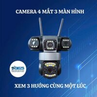 Camera IP Yoosee W990 (Q49) 4 Mắt 3 Khung hình (Có Màu Ban Đêm có báo động, có mic, đàm thoại 2 chiều)