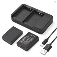 Camera LP-E10 Pin & Bộ Sạc Với Bộ Sạc Pin 2 Khe + 2 Pin LP-E10 7.4V 1850mAh + Cáp Sạc USB Thay Thế Cho Canon EOS Rebel T7 / T6 / T5 / T3 / T100 / Kiss