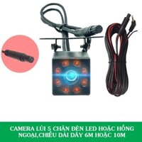 Camera Lùi 5 Chân Jack 2.5mm Kết Nối Với Camera Hành Trình Gương(Vui lòng chat shop trước khi mua)