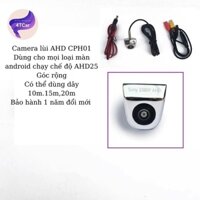 Camera lùi AHD mạ crom 1 chân khoan ốc dành cho màn android CPH01