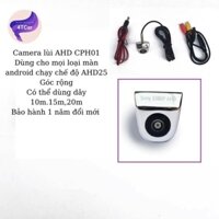 Camera lùi AHD mạ crom 1 chân khoan ốc dành cho màn android CPH01