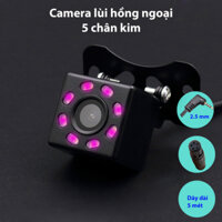 Camera lùi hồng ngoại, dùng cho camera hành trình, 5 chân kim, jack cắm 2.5mm